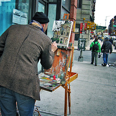 Painter with Canvas
